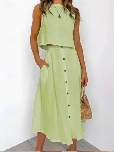 basic-maxikleider-mit-hohem-bund-baumwol-grun-7