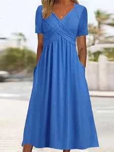 damen-a-linie-kleid-maxidress-tasche-bas-blau-2
