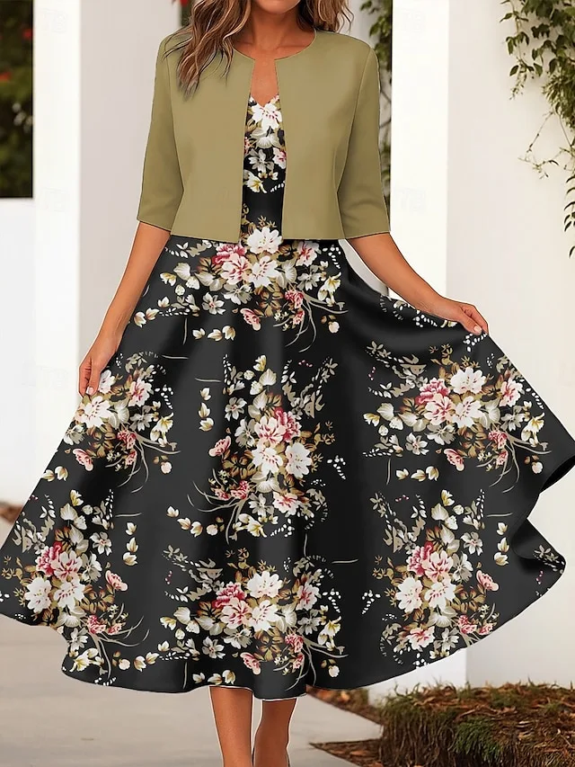 damen-kleid-set-midi-kleid-urlaub-party-gelb-5