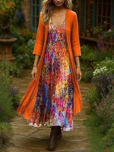 damen-kleid-set-midi-kleid-urlaub-party-orange-15