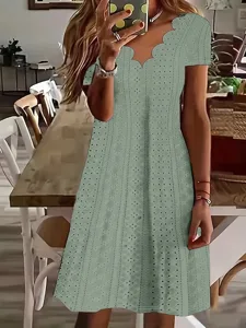 damen-knielanges-kleid-a-linie-kleid-som-grun-2