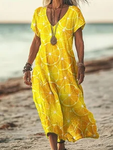 damen-langes-kleid-maxikleid-freizeitkle-gelb-1