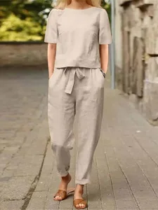damen-loungewear-zweiteiler-mode-einfach-khaki-3