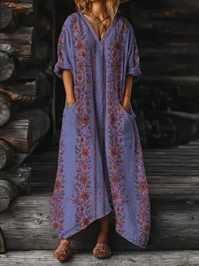 damen-maxikleid-boho-kleid-freizeitkleid-purpur-3