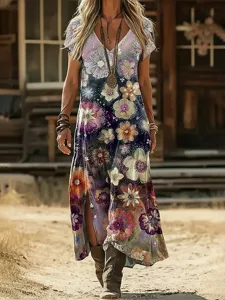 damen-maxikleid-boho-kleid-freizeitkleid-purpur-4