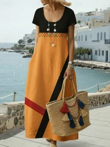 damen-maxikleid-freizeitkleid-vintage-ta-orange-4