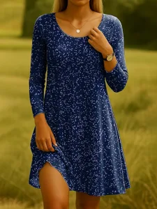 damen-midi-kleid-a-linie-kleid-t-shirt-k-blau-22