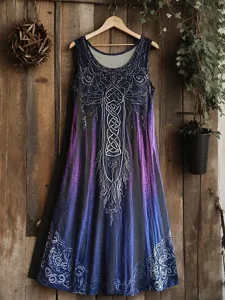 damen-midi-kleid-boho-vintage-wikinger-k-purpur-1