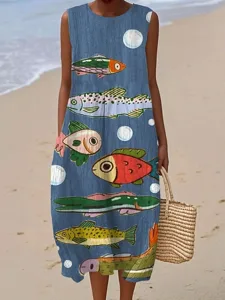 damen-midi-kleid-leinenahnliches-maxikle-dunkelblau-3