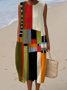 Streifen- und geometrische Kleider