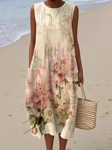 damen-midi-kleid-leinenahnliches-sommerk-cremefarben-4