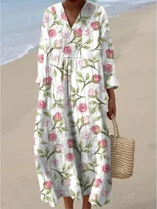 damen-midi-kleid-v-ausschnitt-lange-arme-wei-3