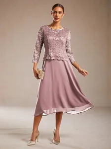 damen-midikleid-chiffonkleid-elegant-abe-rosa-1