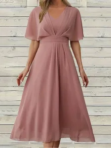 damen-midikleid-freizeitkleid-cocktailkl-rosa-1