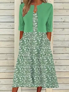 damen-midikleid-freizeitkleid-kleid-set-hellgrun-5