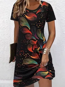 damen-midikleid-shiftkleid-t-shirt-kleid-schwarz-1