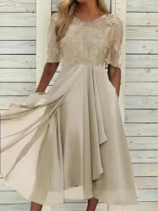 damen-midikleid-spitzenkleid-cocktailkle-gold-5