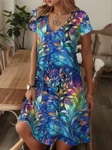 damen-mini-kleid-a-linie-kleid-t-shirt-k-blau-6