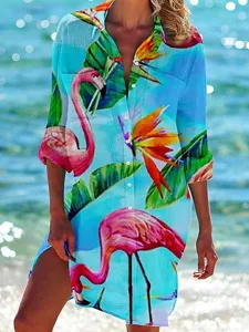 damen-mini-kleid-hemd-kleid-hawaiian-shi-blau-4