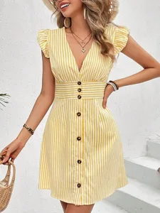 damen-minikleid-a-linie-kleid-sommerklei-gelb-1