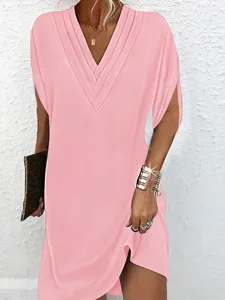 damen-minikleid-shiftkleid-figurbetontes-rosa-2