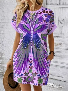 damen-minikleid-shiftkleid-t-shirt-kleid-purpur-3