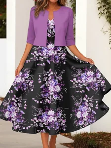 damen-zwei-teiler-kleid-sets-midi-kleid-purpur-7