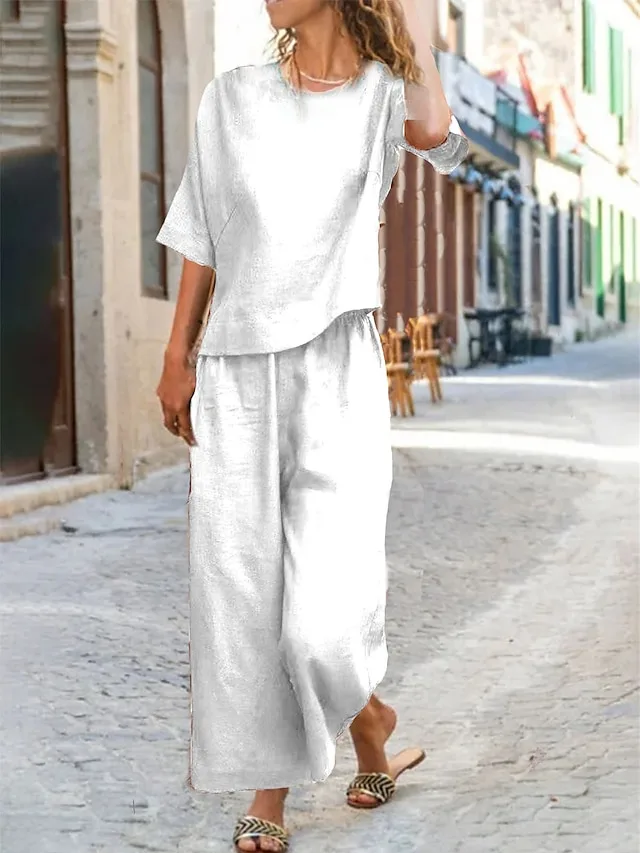 frauen-baumwolle-leinen-sets-zwei-stuck-wei-3