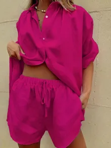 women-s-cotton-blend-cotton-linen-sets-s-fuchsia-7