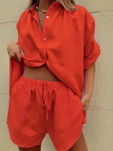 women-s-cotton-blend-cotton-linen-sets-s-orange-6