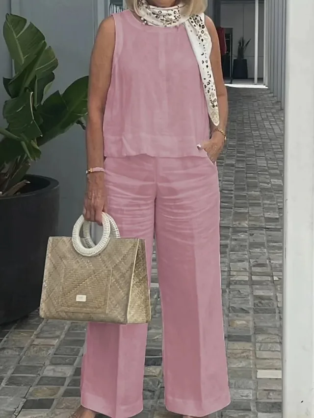 women-s-cotton-blend-cotton-linen-sets-s-pink-11