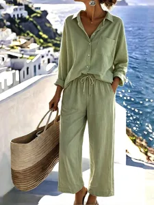 women-s-cotton-linen-pants-sets-bolero-t-green-9