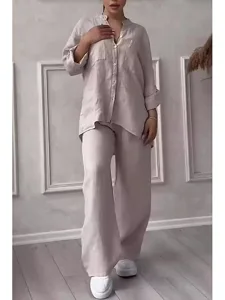 women-s-cotton-linen-sets-100-cotton-lon-khaki-5