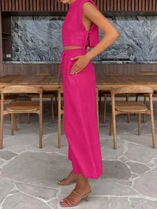 women-s-cotton-linen-sets-loungewear-two-pink-9