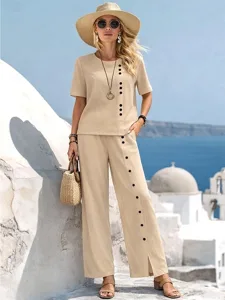 women-s-cotton-linen-sets-pants-sets-bol-beige-1