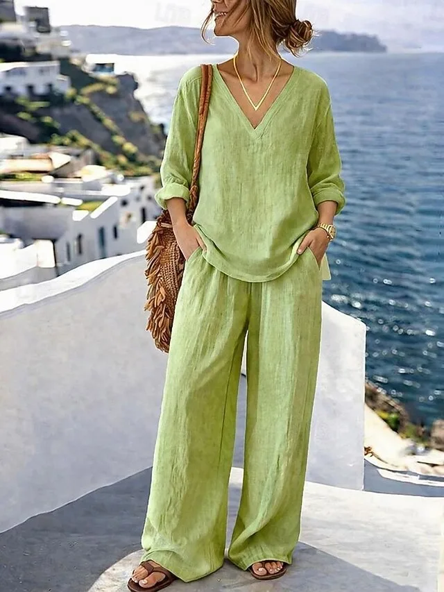 women-s-cotton-linen-sets-pants-sets-lon-green-7
