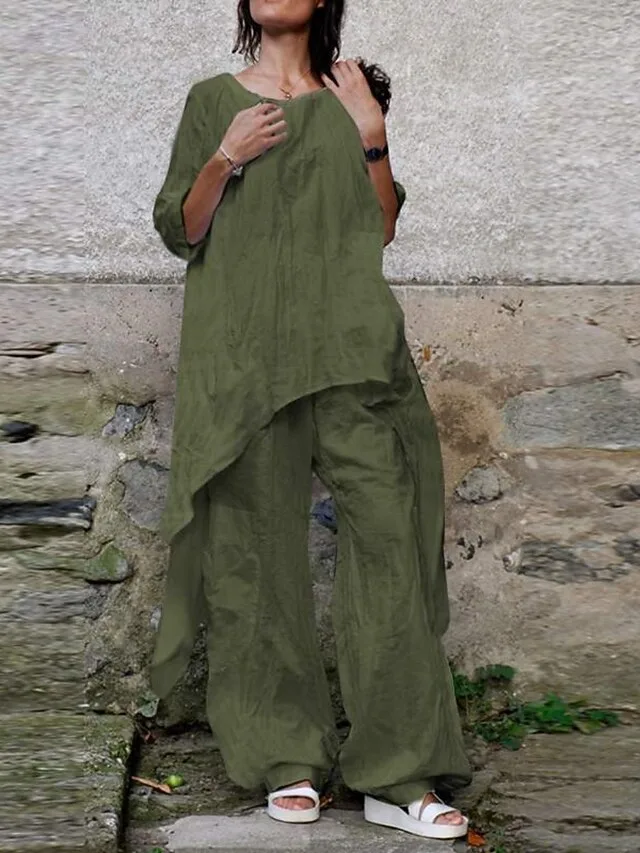 women-s-cotton-sets-100-cotton-pants-set-army-green-3