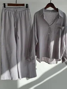 women-s-cotton-sets-pants-sets-100-cotto-gray-4