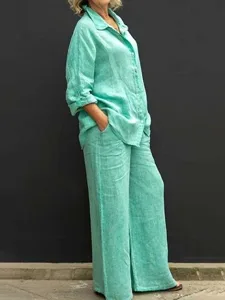 women-s-loungewear-cotton-blend-sets-two-green-3