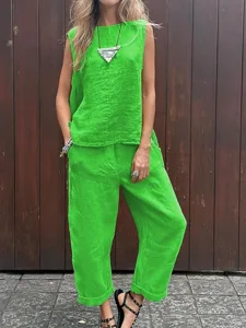 women-s-pants-sets-bolero-sleeveless-rou-green-4