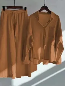 women-s-shirt-cotton-linen-sets-two-piec-brown-4