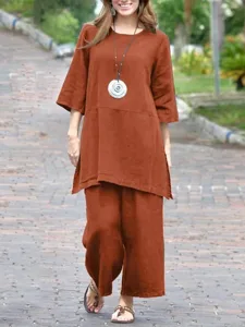 women-s-shirt-cotton-linen-shirts-set-2-orange-1