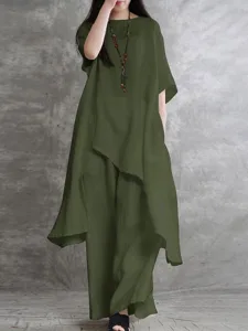 women-s-shirt-linen-inspired-sets-two-pi-army-green-7