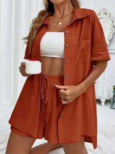 women-s-two-piece-sets-cotton-shirt-shor-light-brown-10